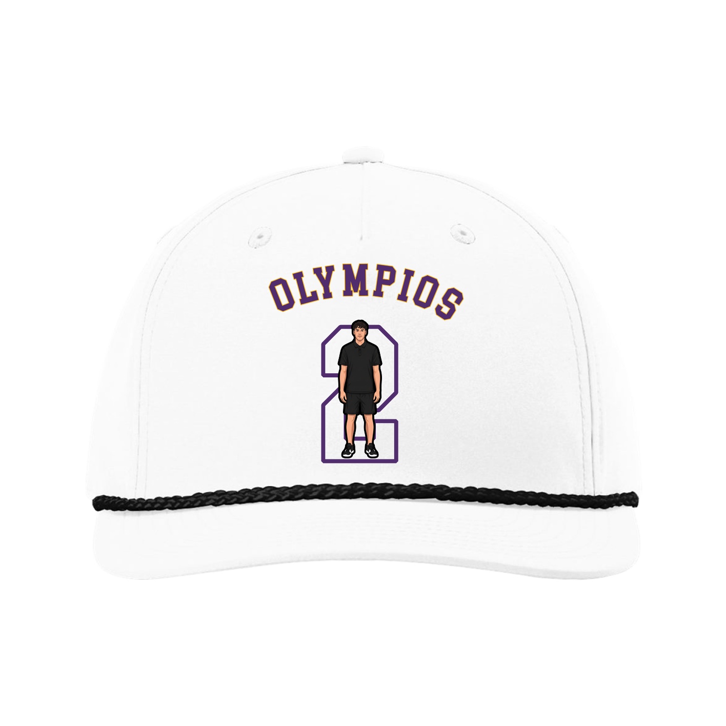Five-Panel Classic Rope Cap — Shirsey Arch in White