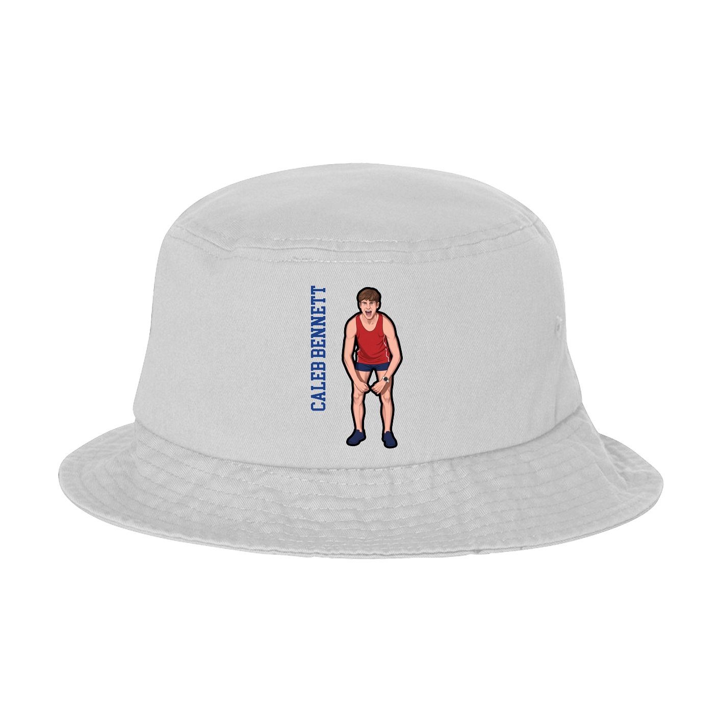 Bucket Cap — Name Vertical in White