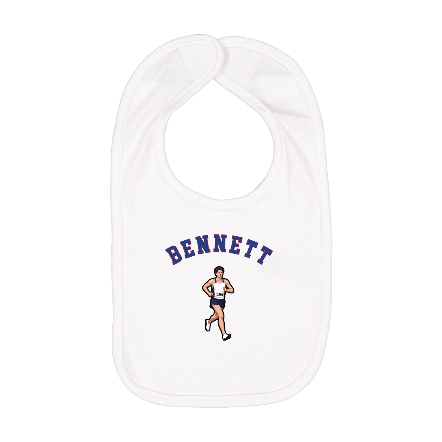 Infant Bib — Shirsey Arch in White