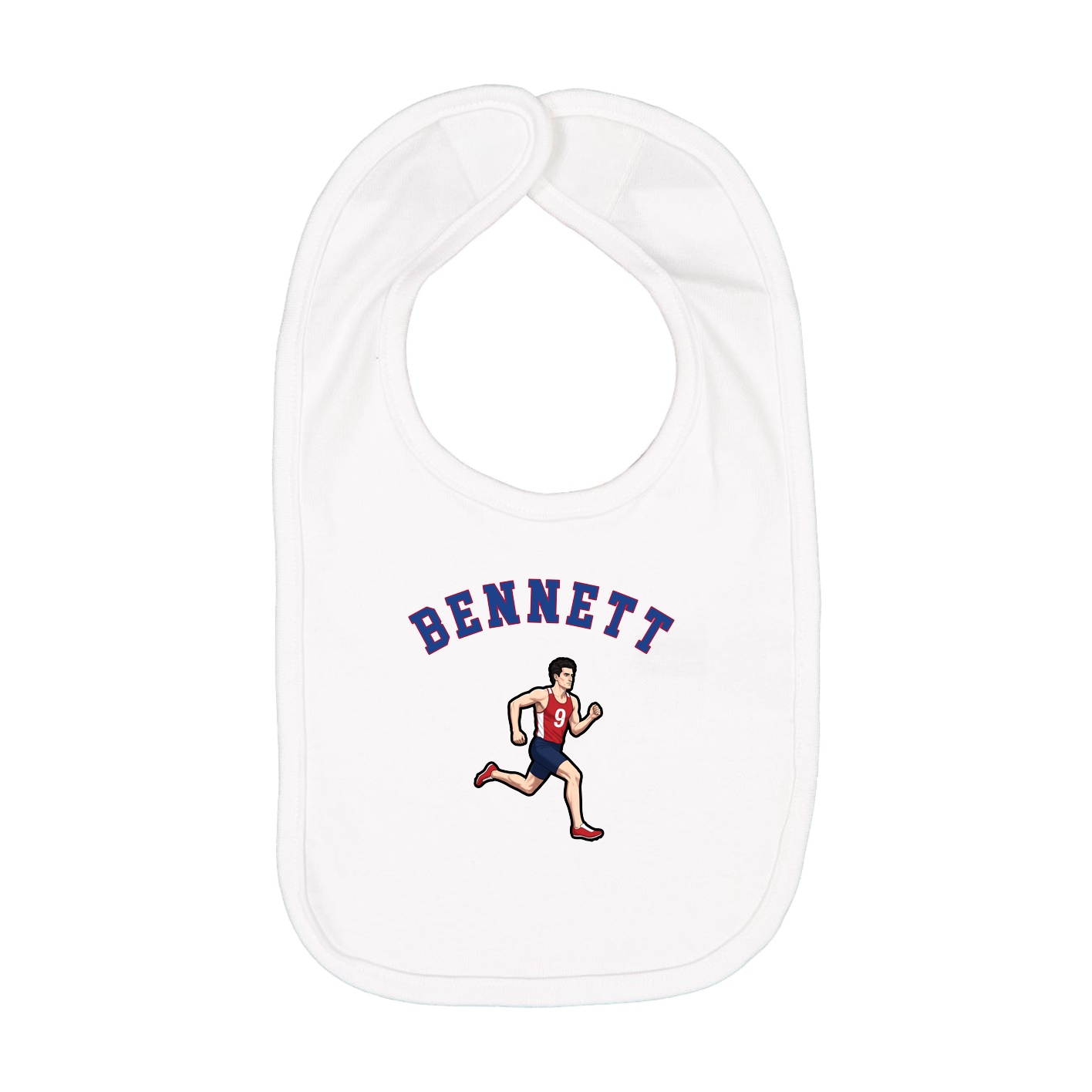 Infant Bib — Shirsey Arch in White