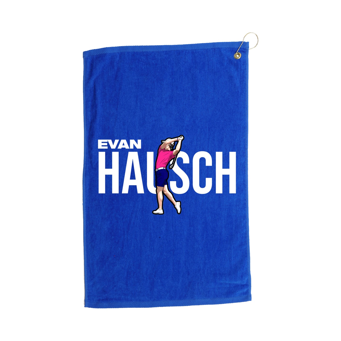 Golf Towel — Player Name in Royal