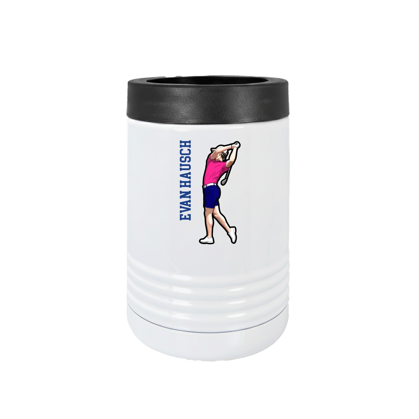 Beverage Holder — Name Vertical in White