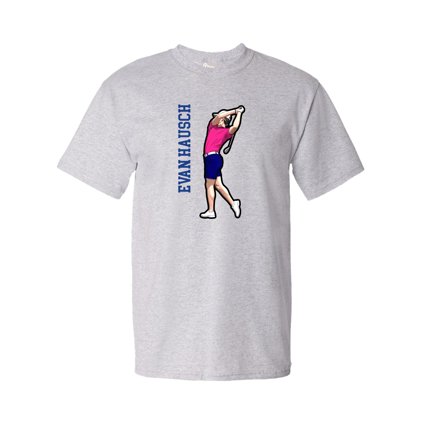 Youth Tee — Name Vertical in Grey