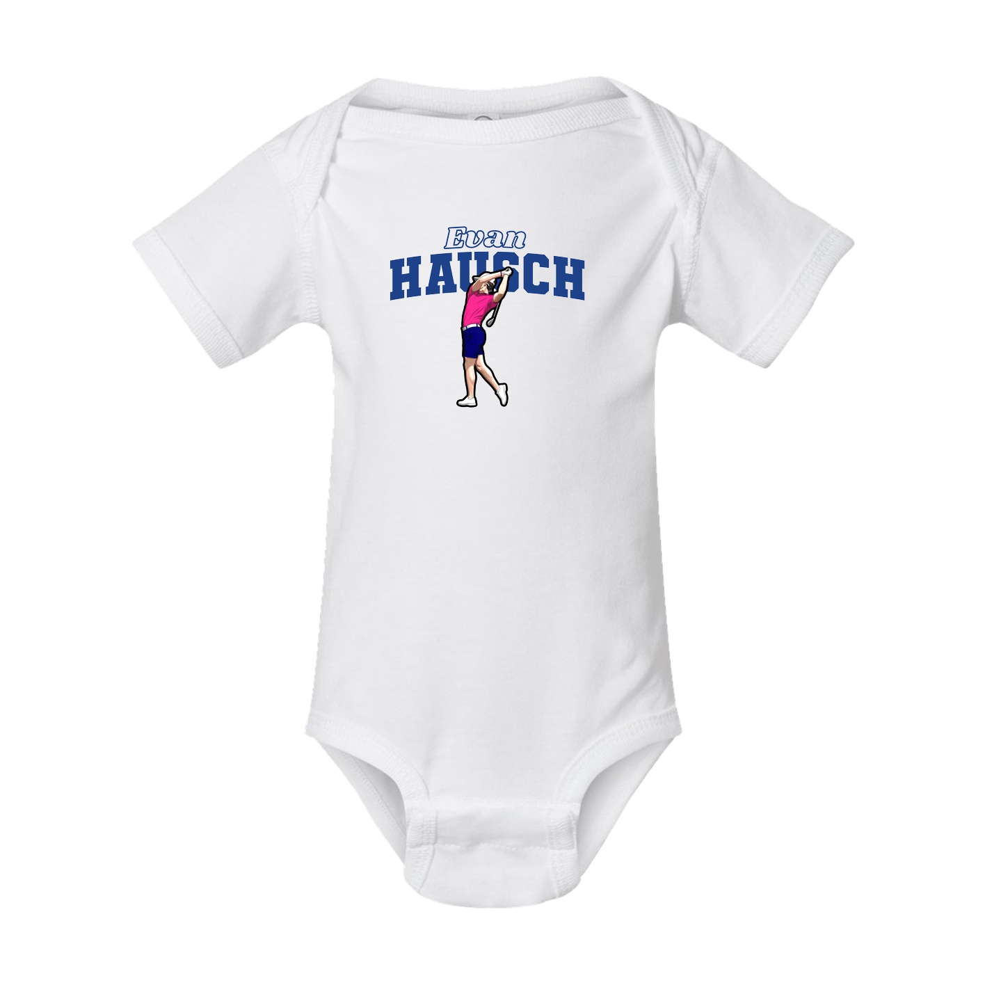 Baby Onesie — Name Arch in White