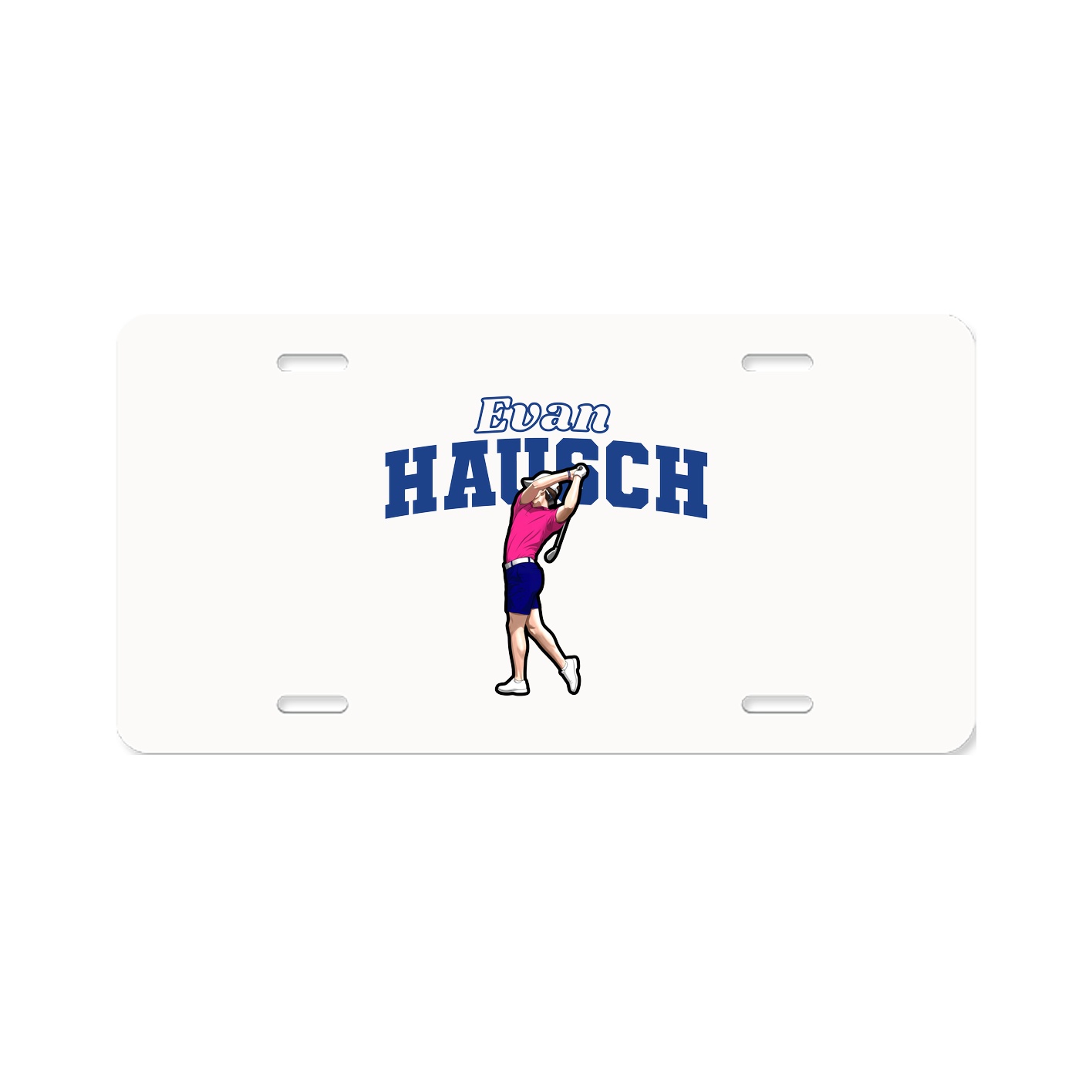 License Plate — Name Arch in Classic