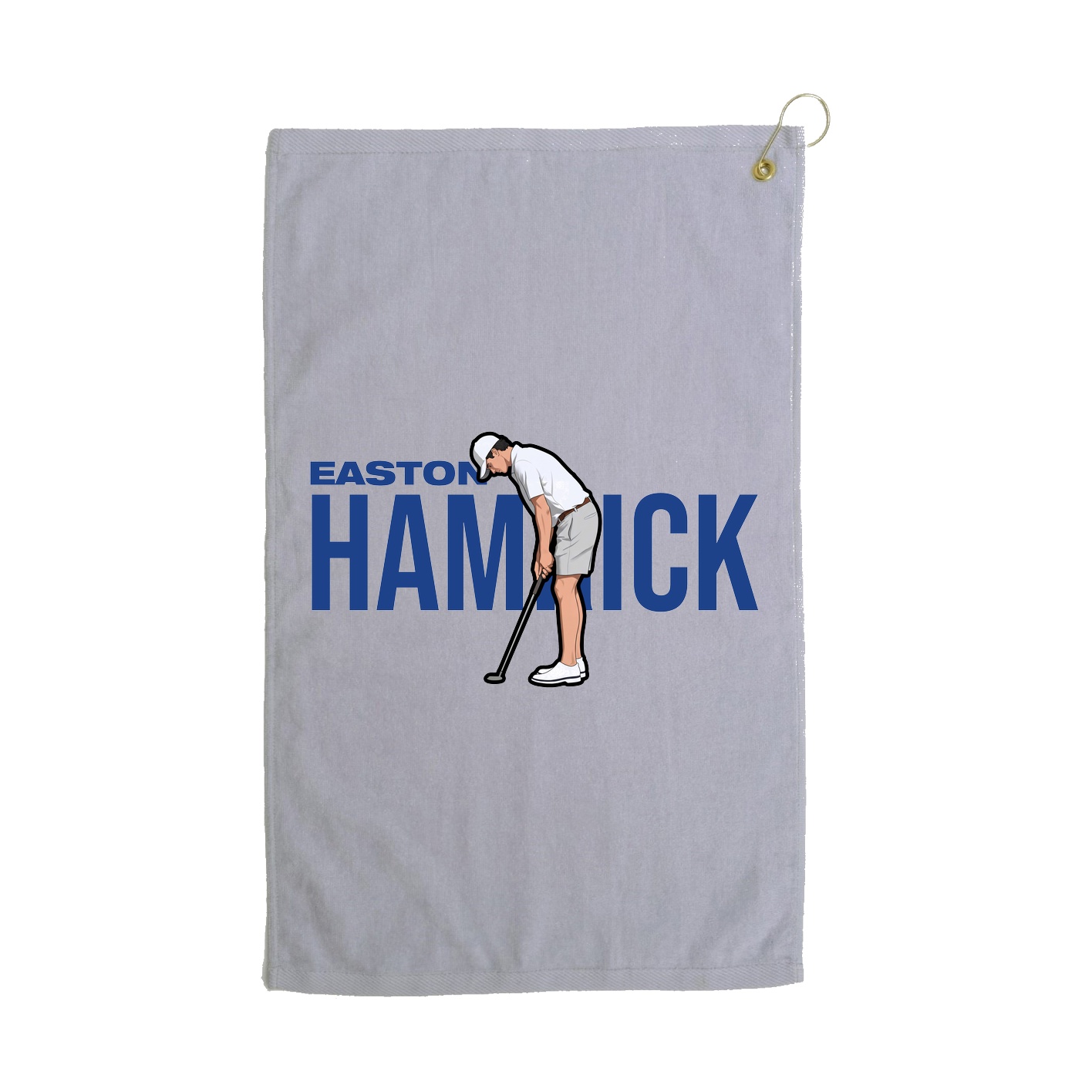 Golf Towel — Player Name in Grey
