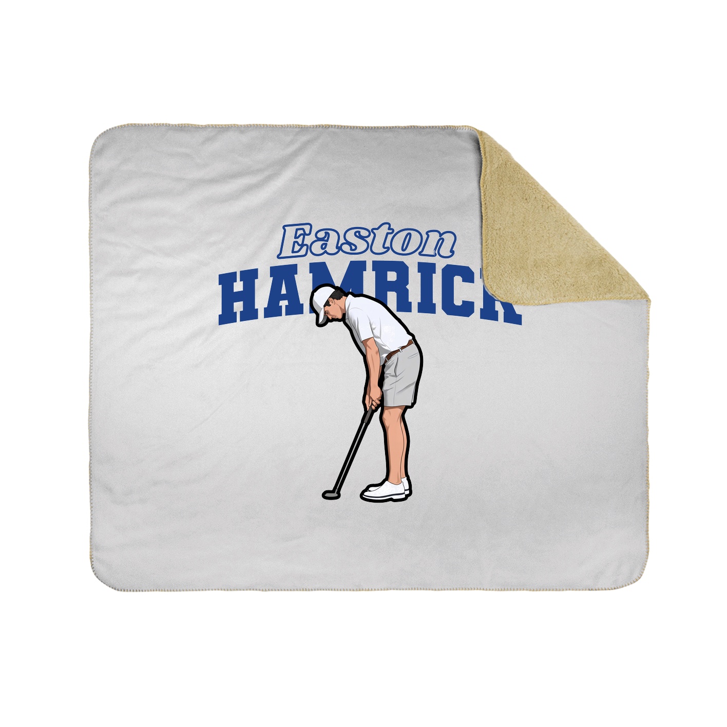 Throw Blanket — Name Arch in White
