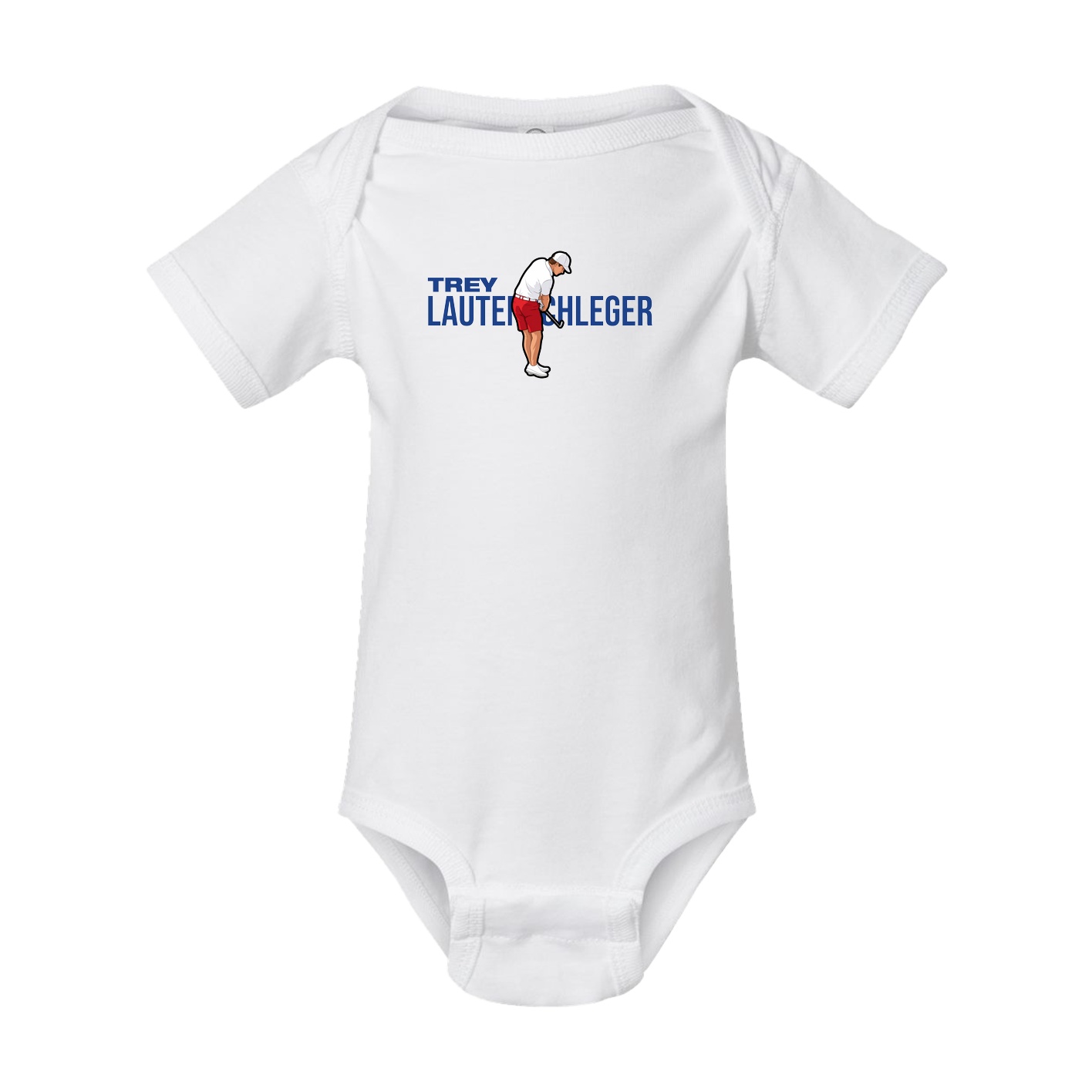 Baby Onesie — Player Name in White