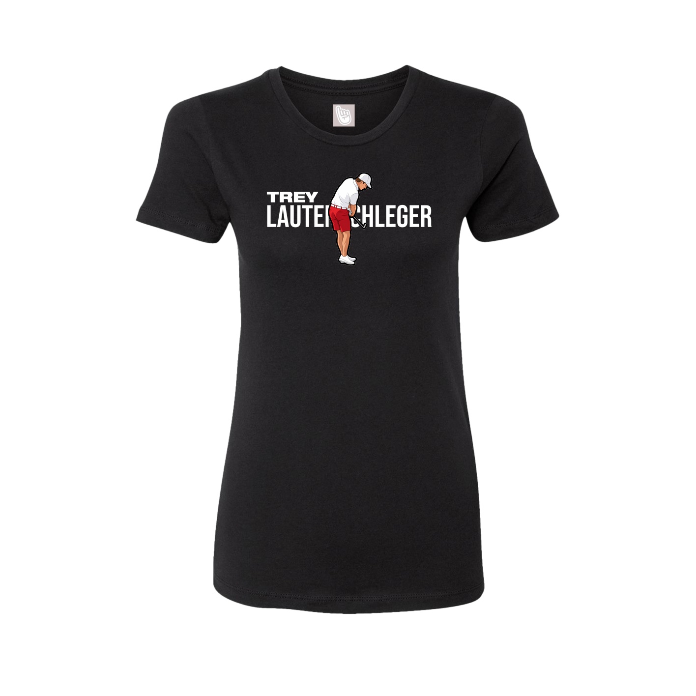 Fitted Women's Tee — Player Name in Black