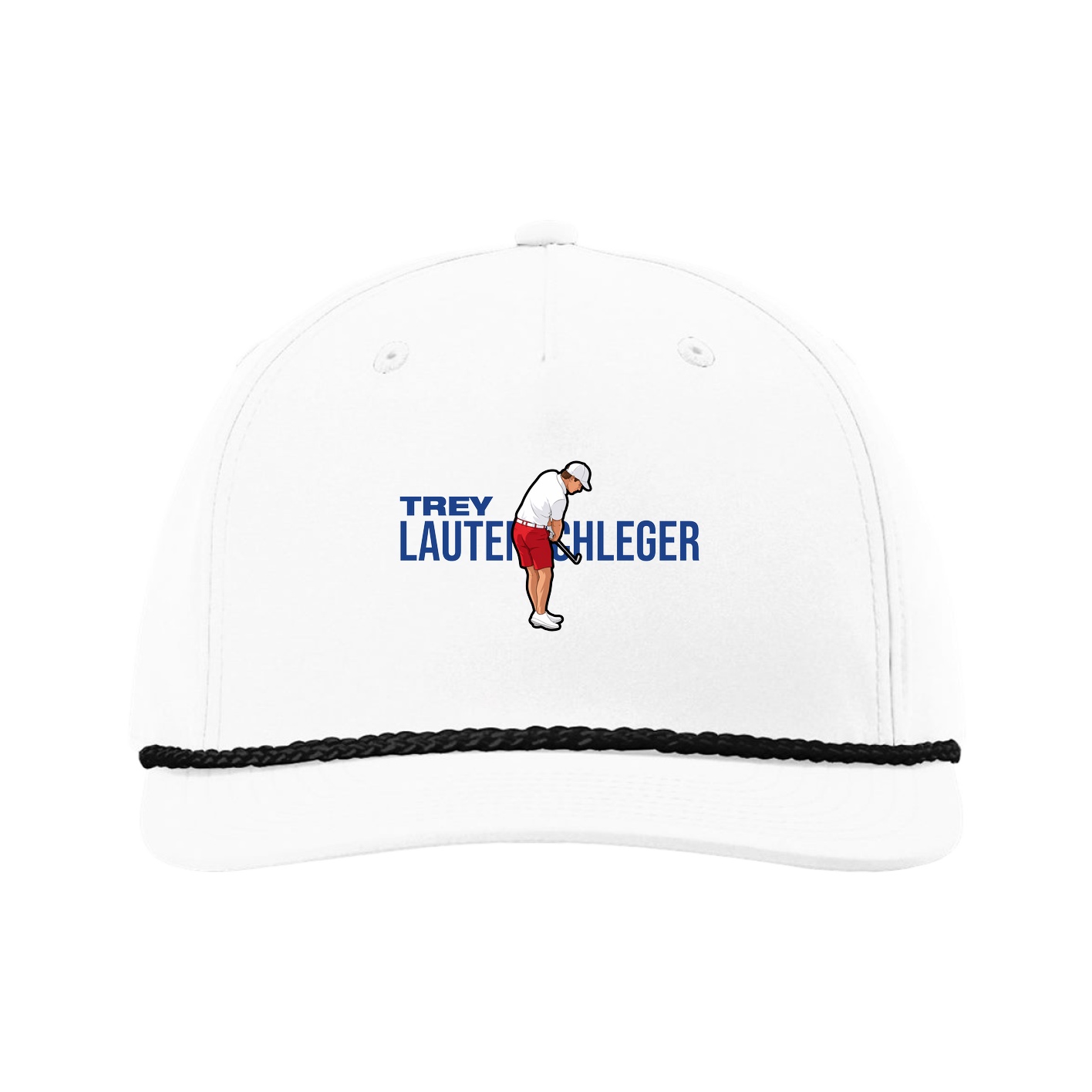 Five-Panel Classic Rope Cap — Player Name in White