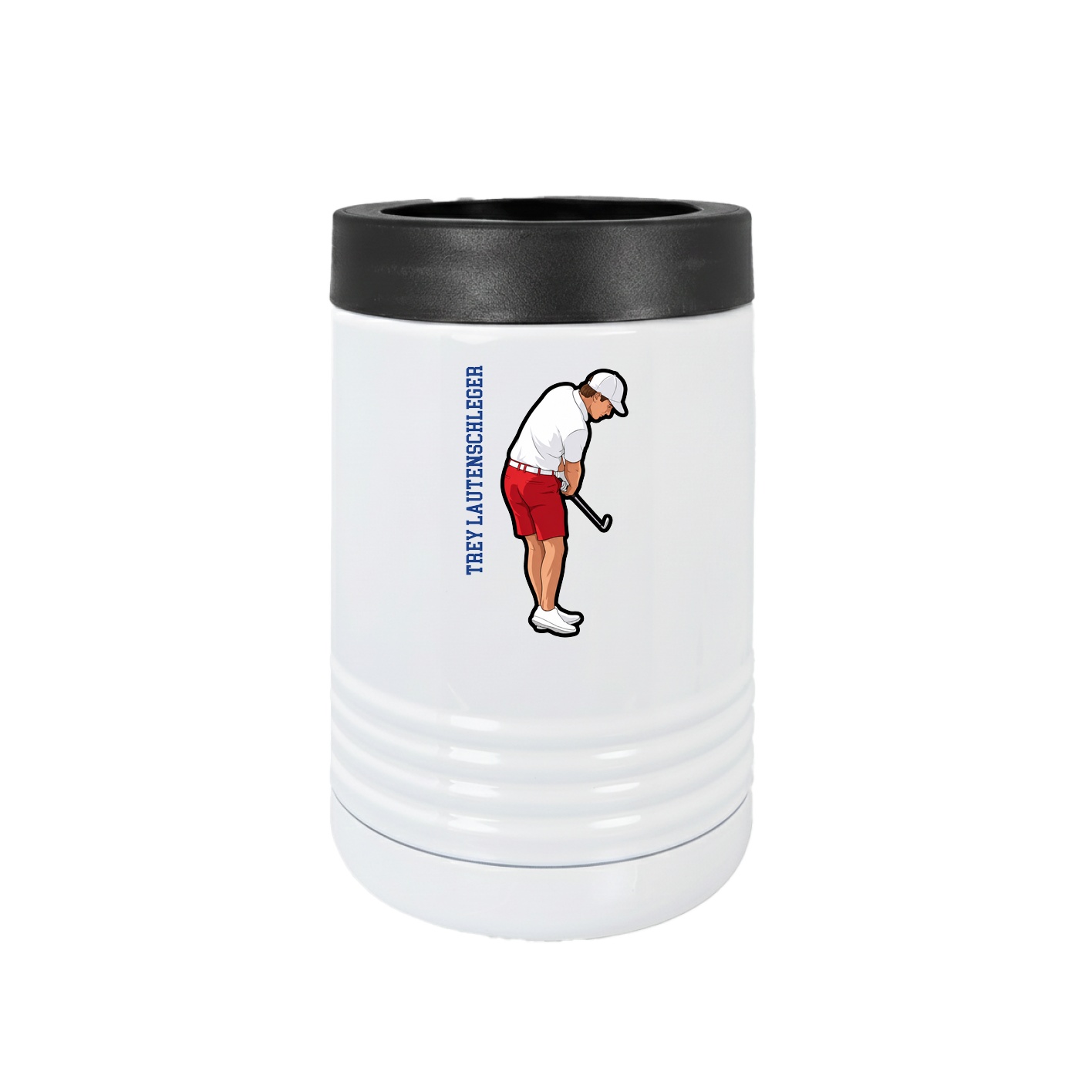 Beverage Holder — Name Vertical in White