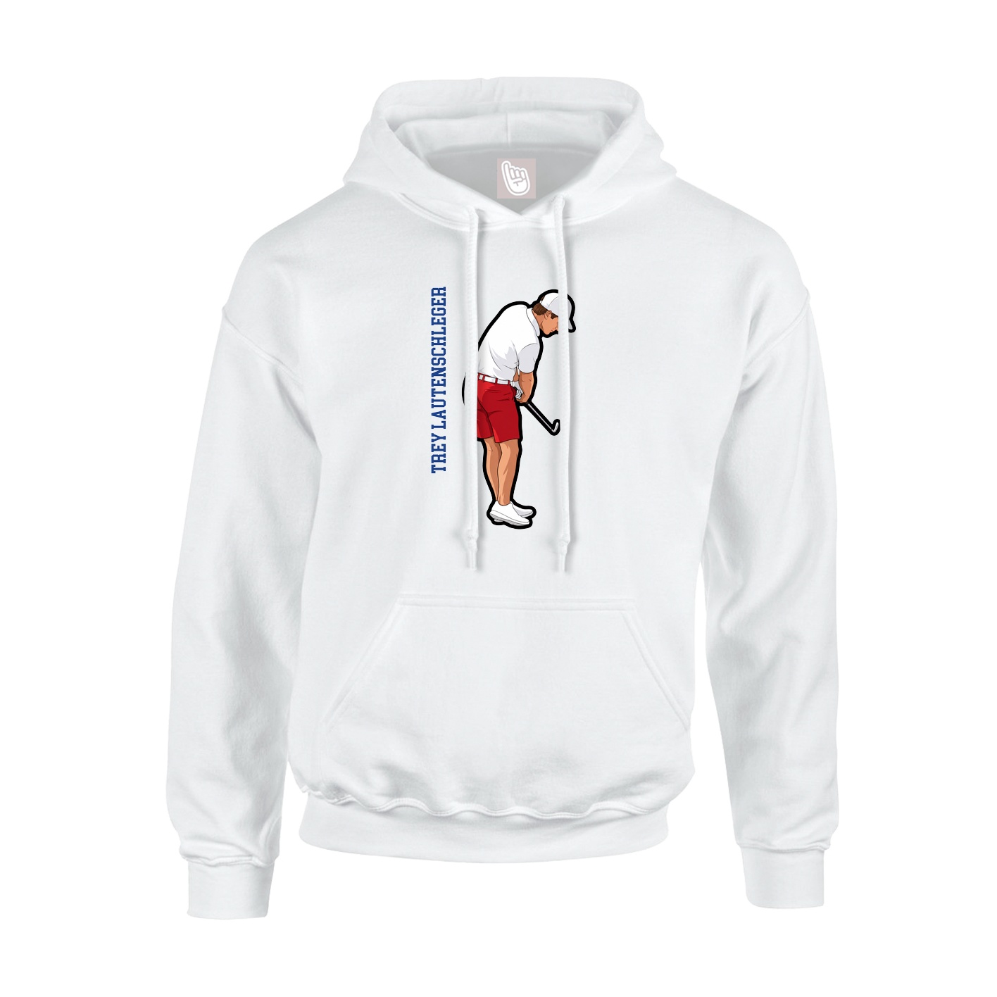 Youth Hoodie — Name Vertical in White