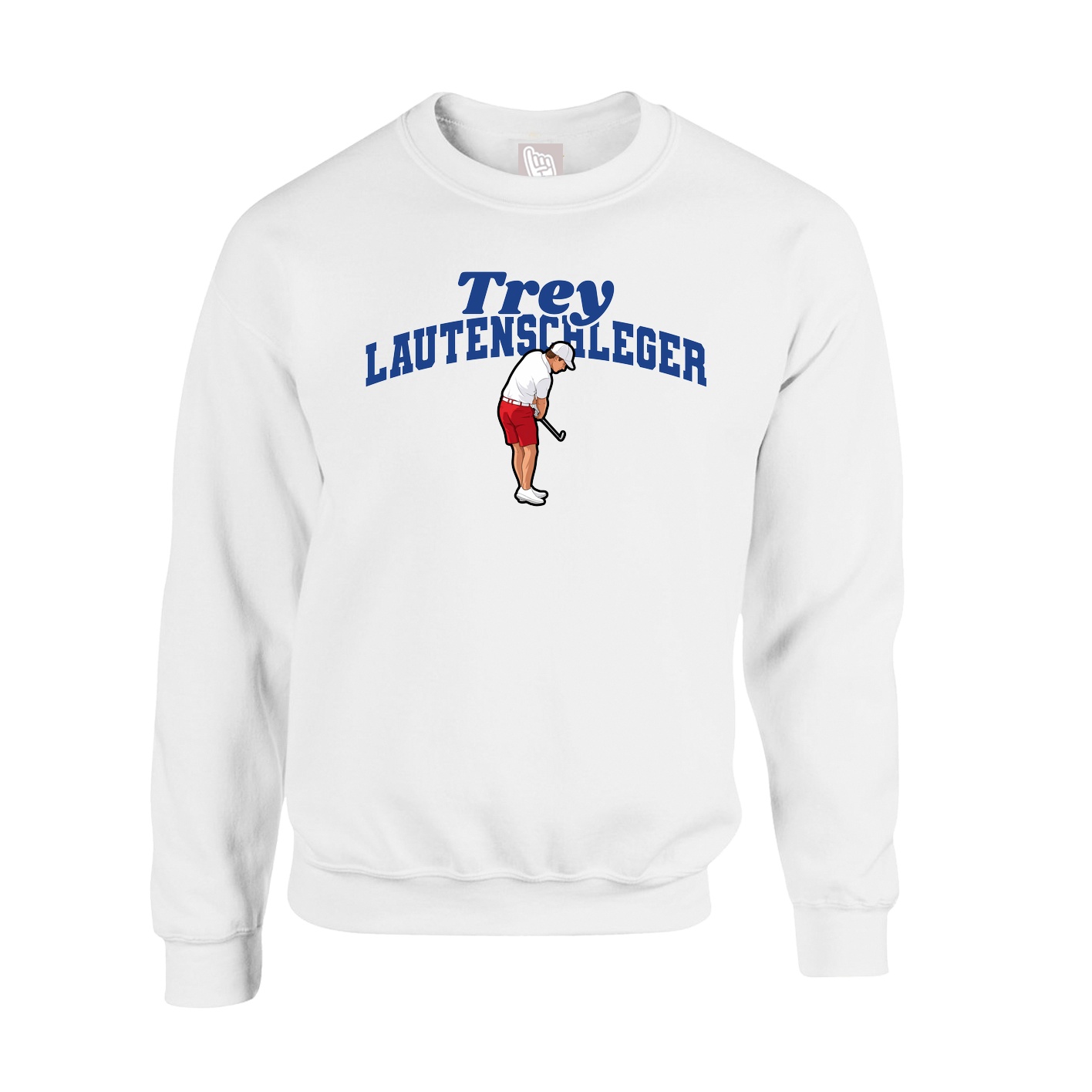 Fleece Crew — Signature Arch in White