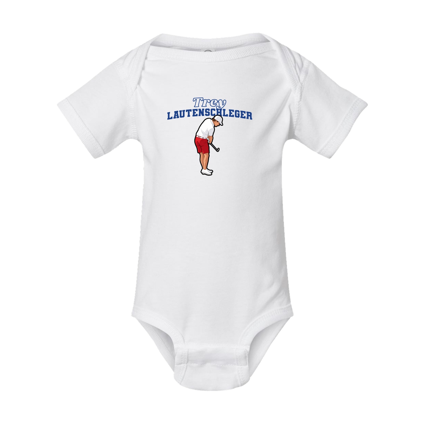 Baby Onesie — Name Arch in White