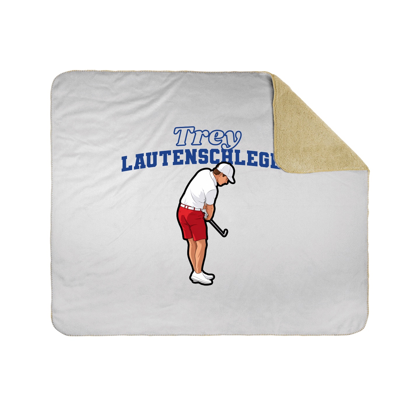 Throw Blanket — Name Arch in White