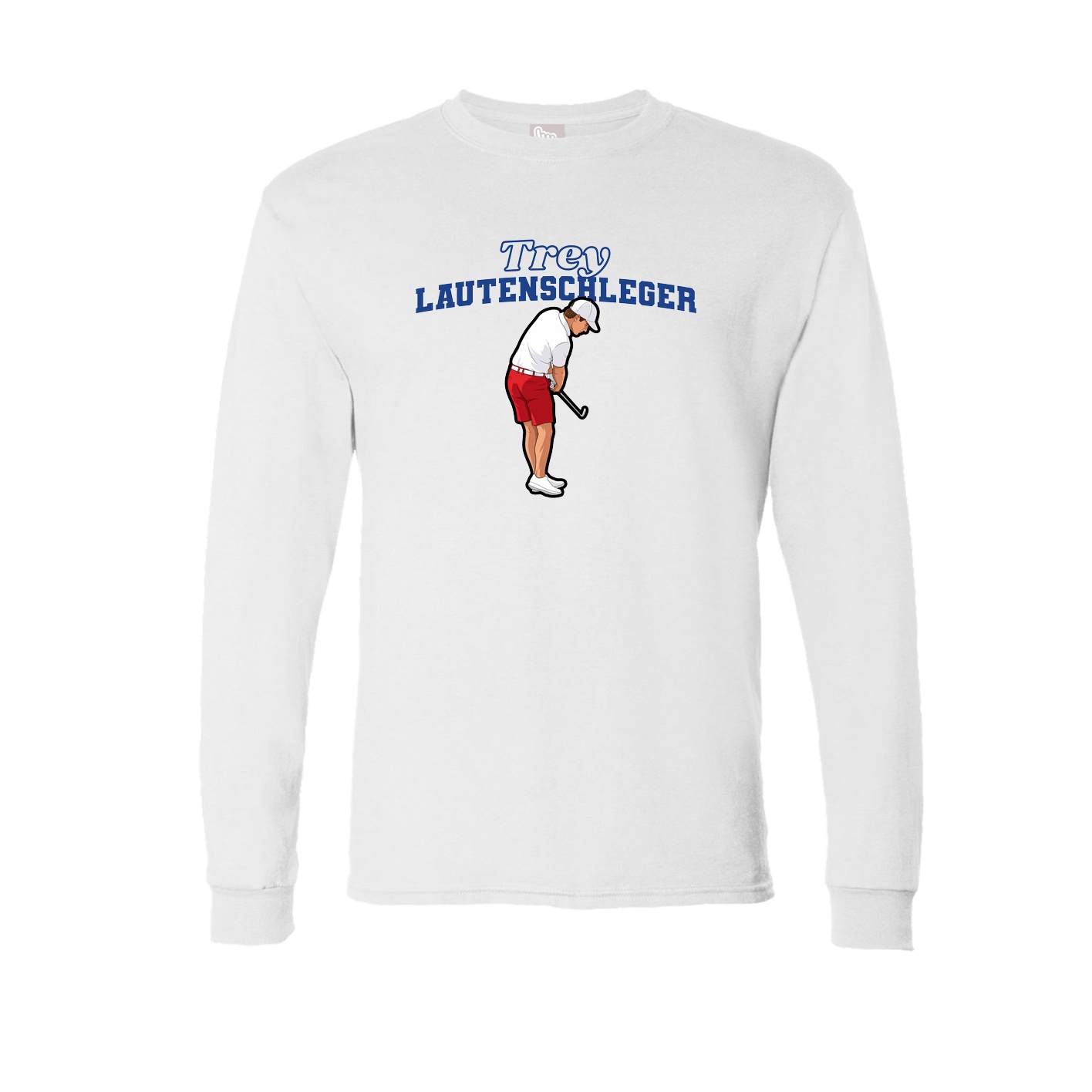 Long Sleeve Tee — Name Arch in White