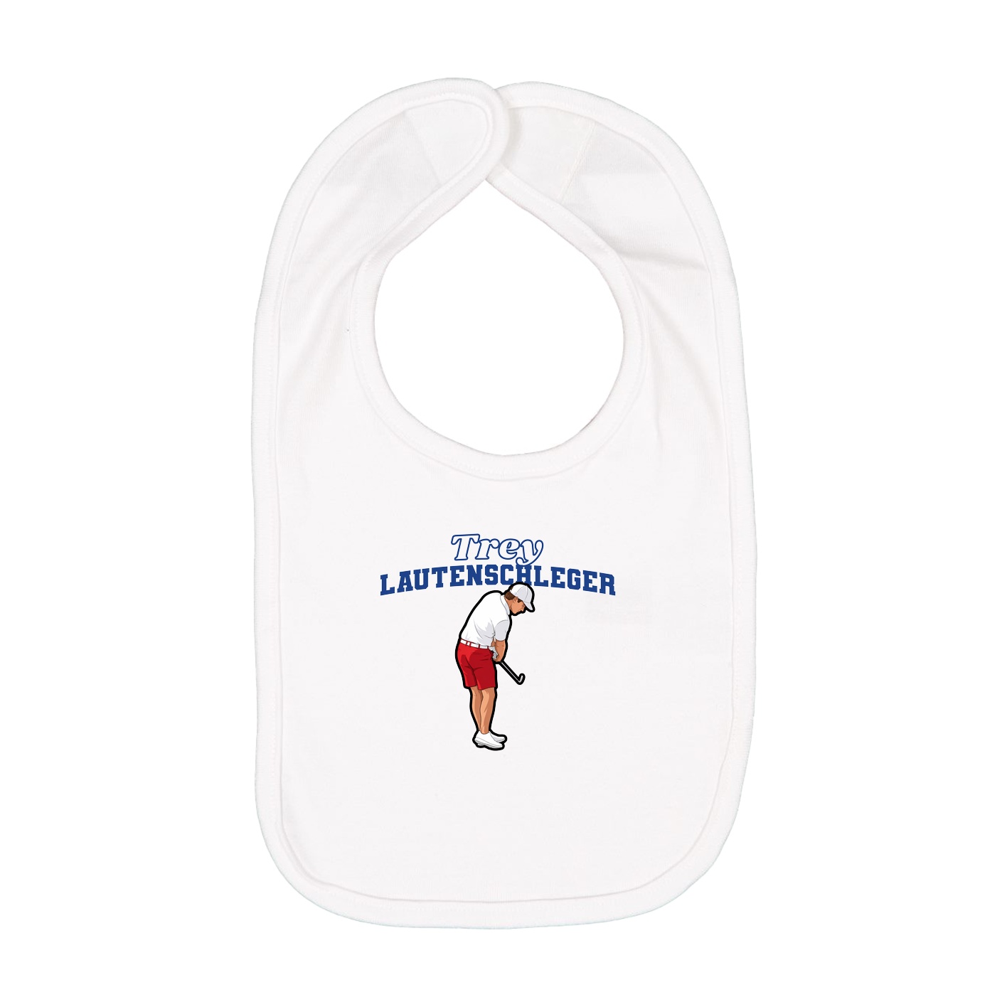 Infant Bib — Name Arch in White