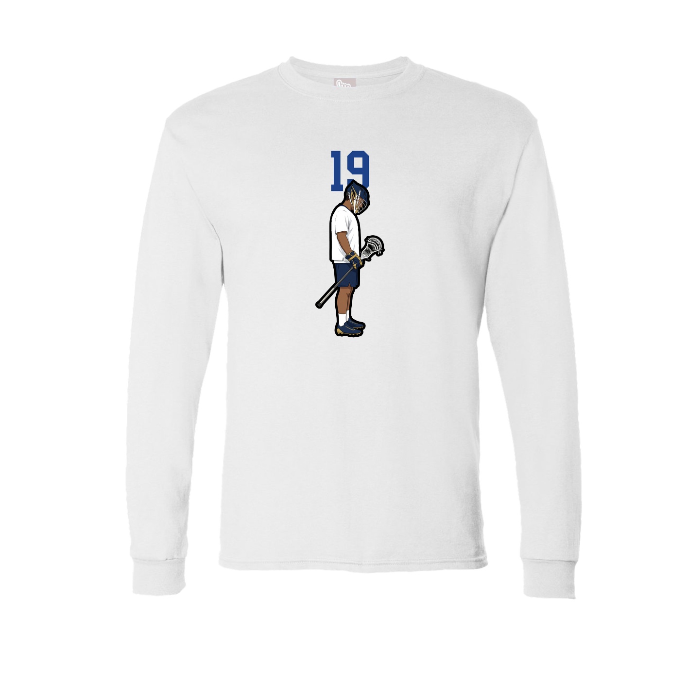 Long Sleeve Tee — Number Top in White