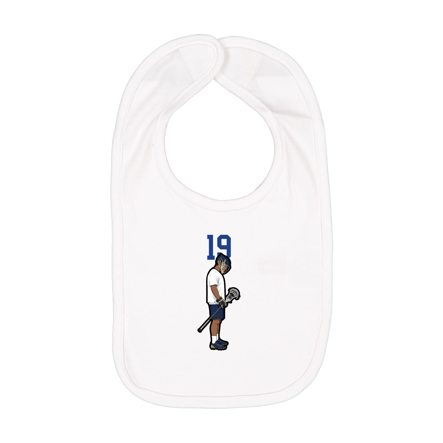 Infant Bib — Number Top in White