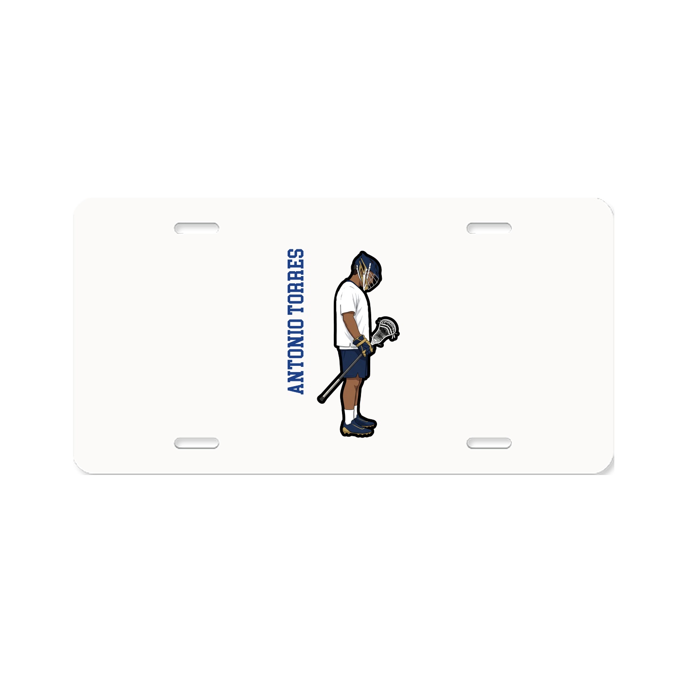 License Plate — Name Vertical in Classic
