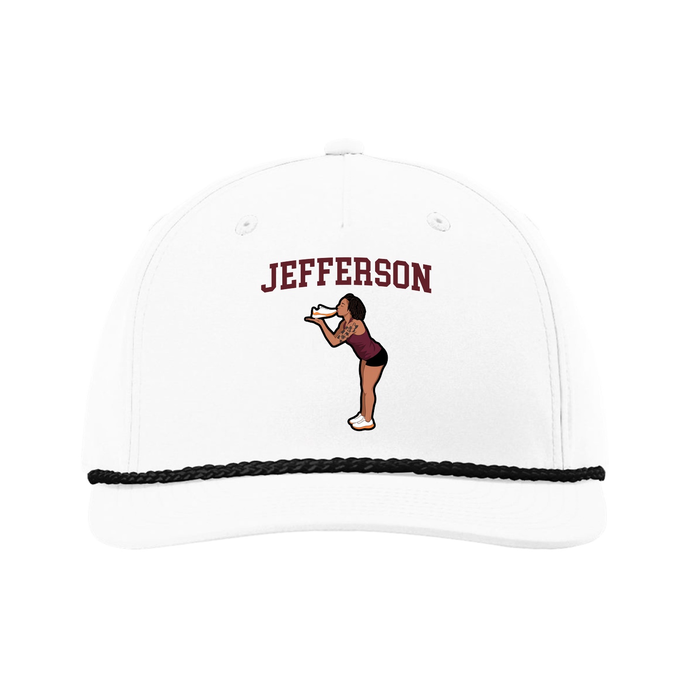 Five-Panel Classic Rope Cap — Shirsey in White