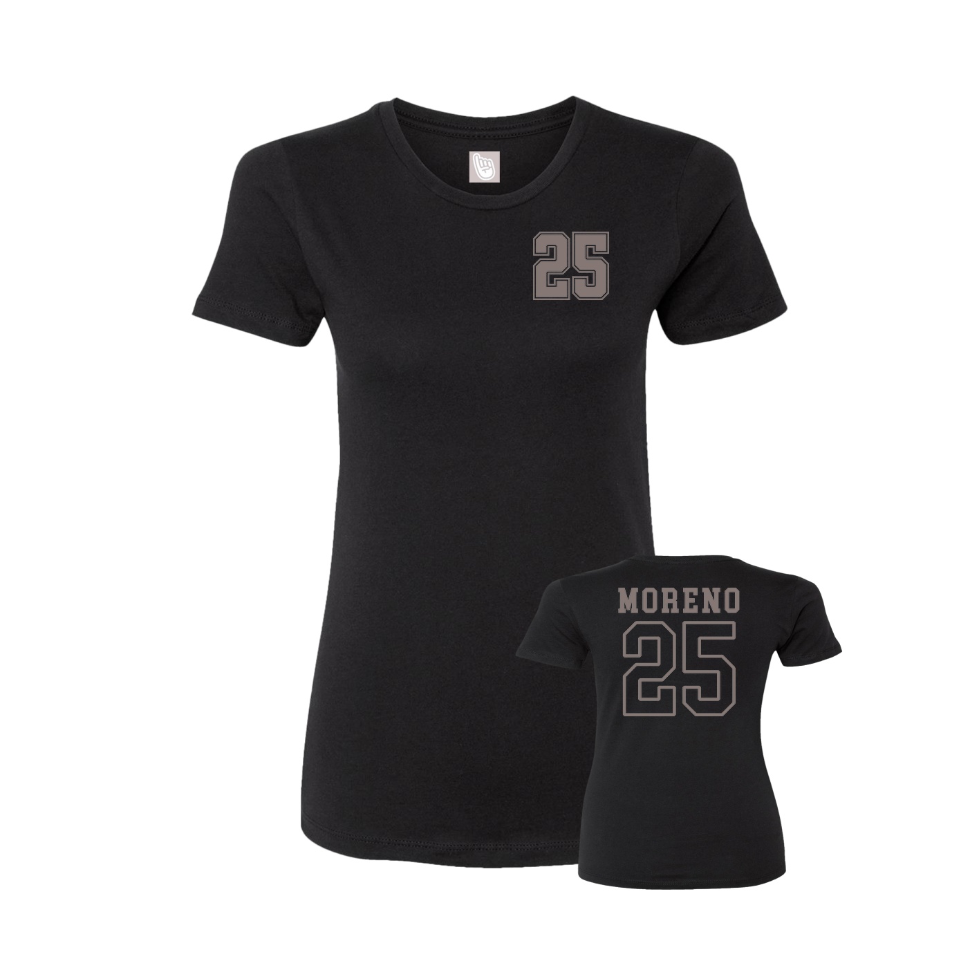 Womens Tee — Chest Back in Black