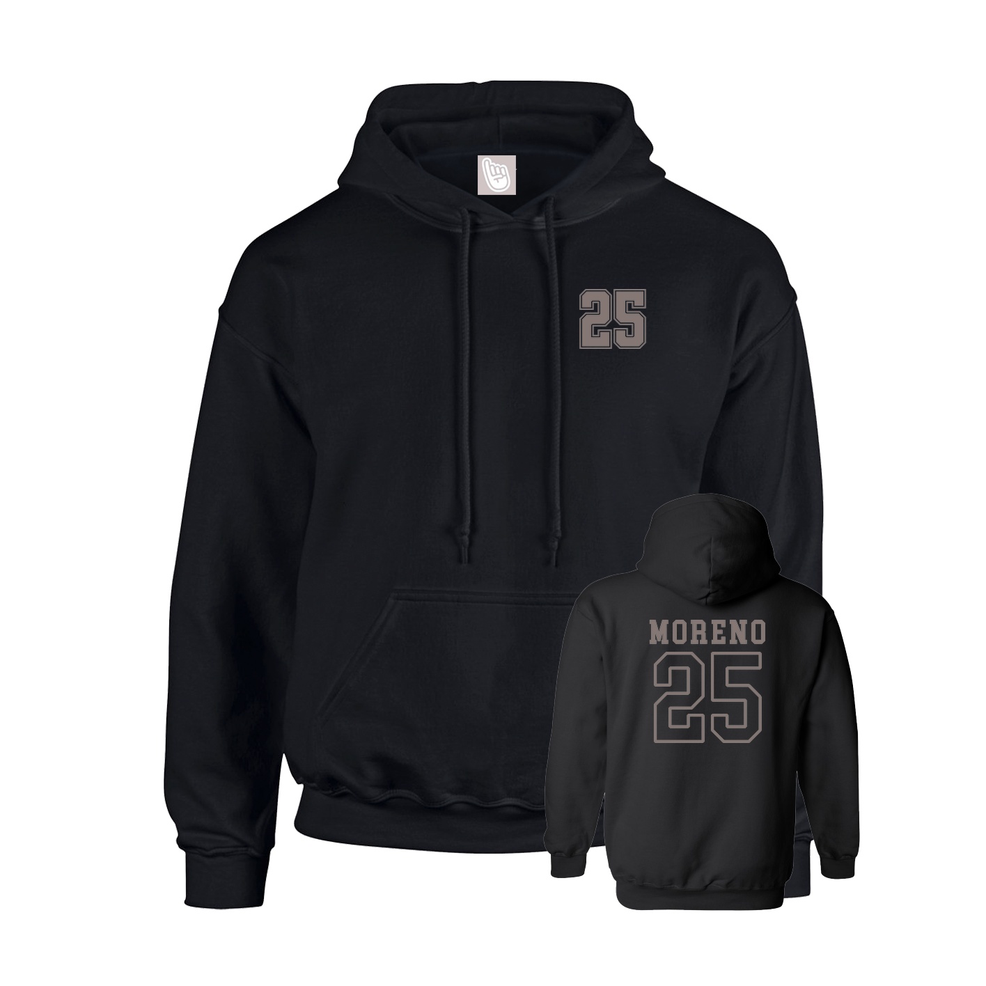 Youth Hoodie — Chest Back in Black
