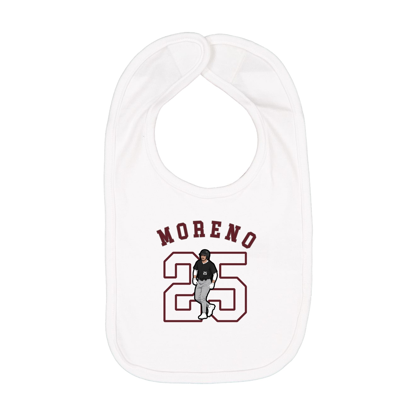 Infant Bib — Shirsey Arch in White