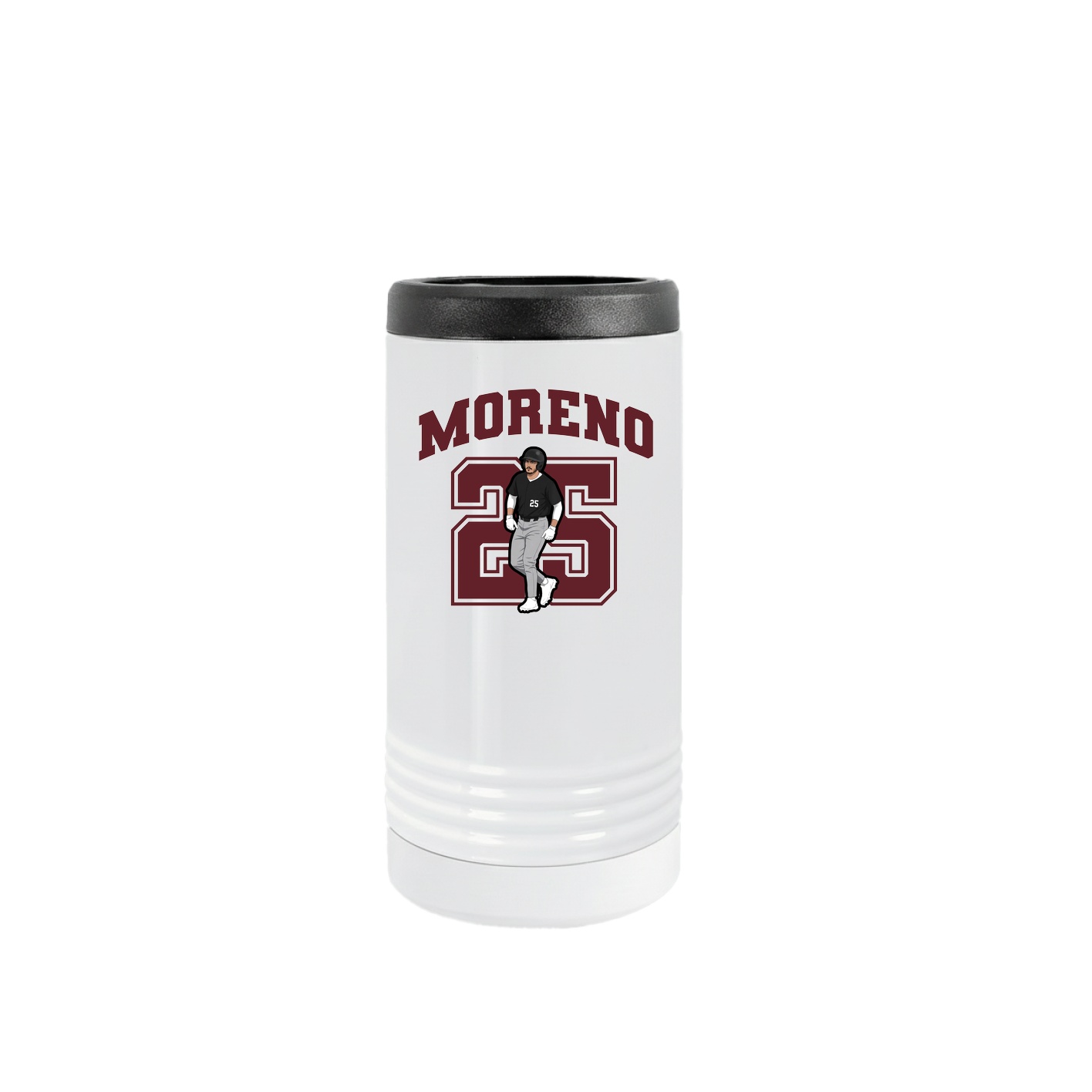 Slim Beverage Holder — Number in White