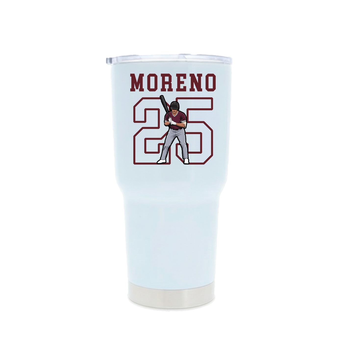 30oz Stainless Steel Tumbler — Shirsey in White