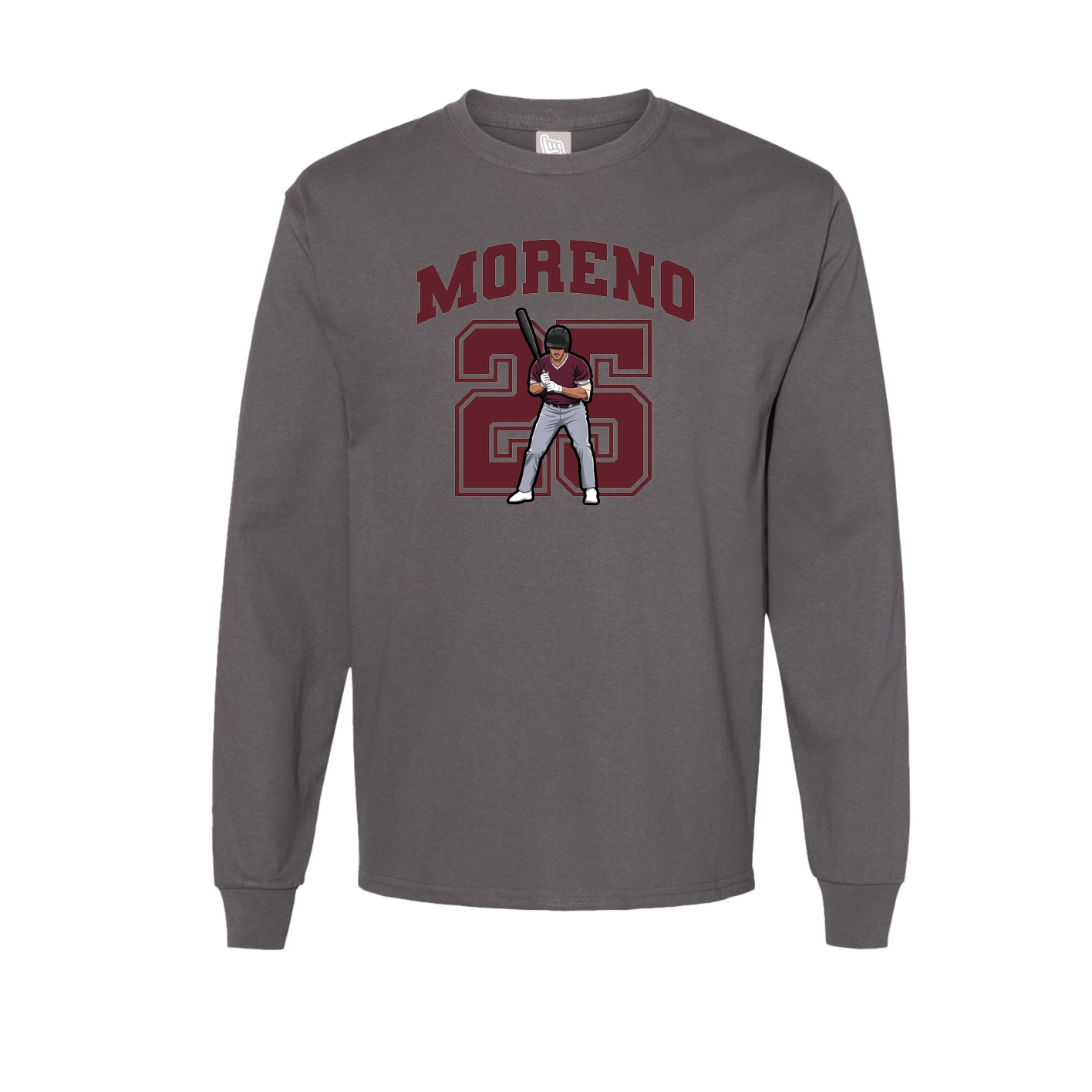 Long Sleeve Tee — Number in Grey