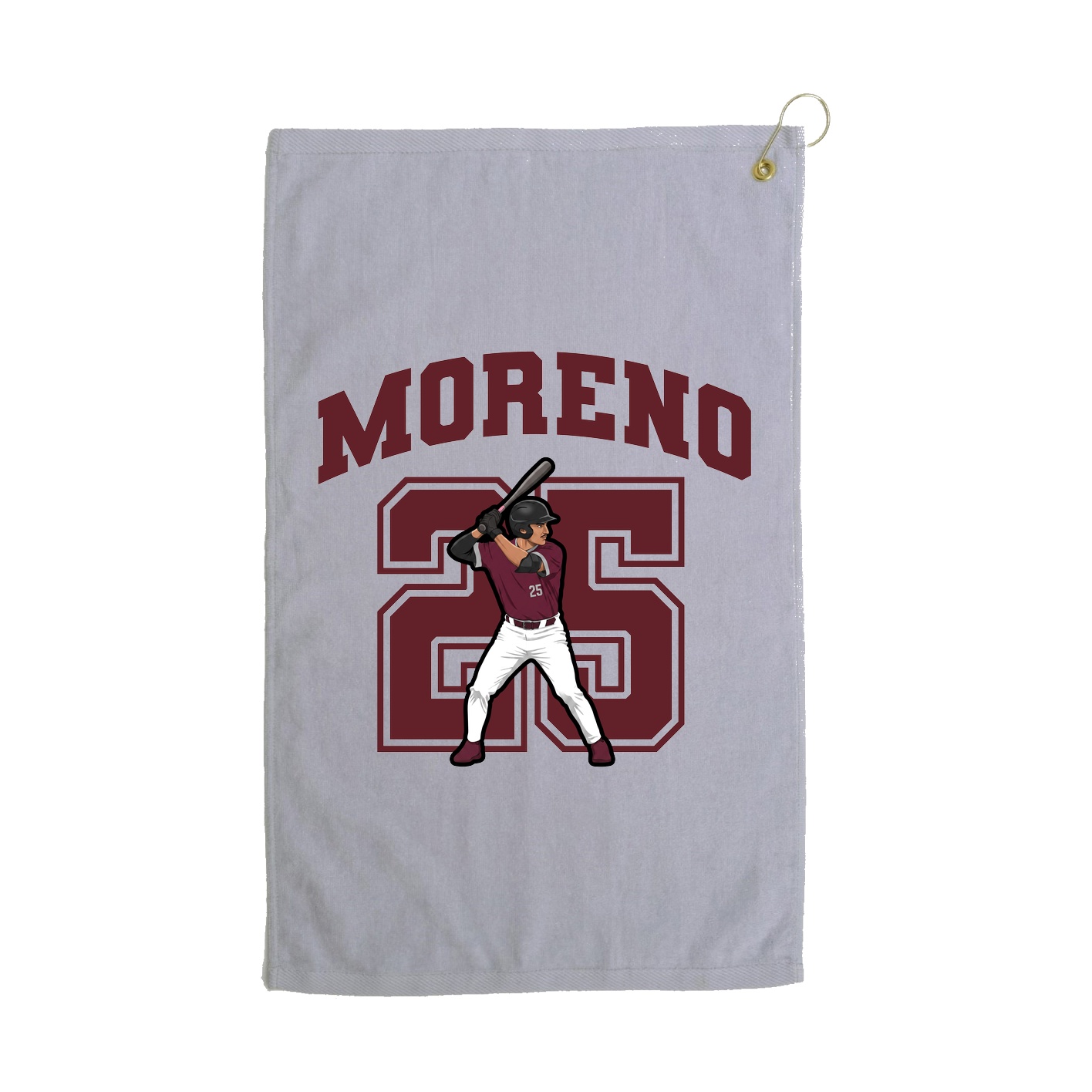 Golf Towel — Number in Grey