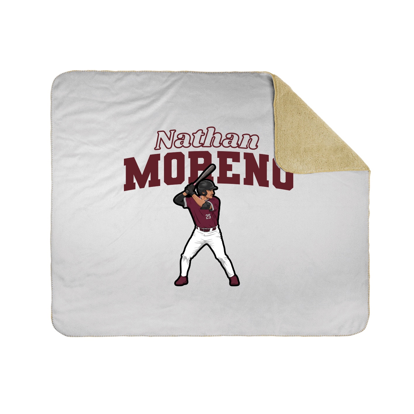 Throw Blanket — Name Arch in White