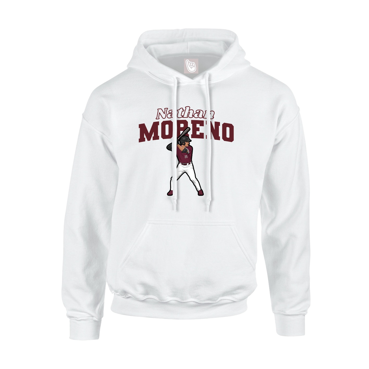 Hoodie — Name Arch in White