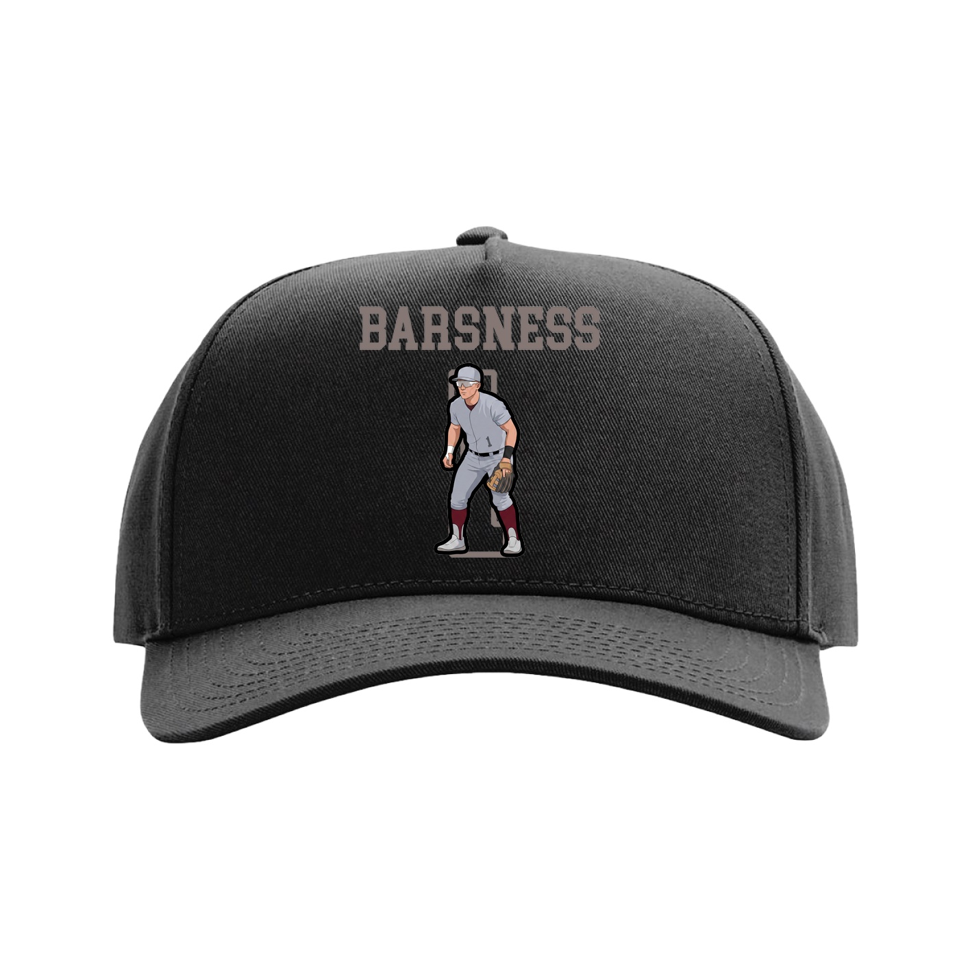 Full Fabric Five-Panel Champ Cap — Shirsey in Black