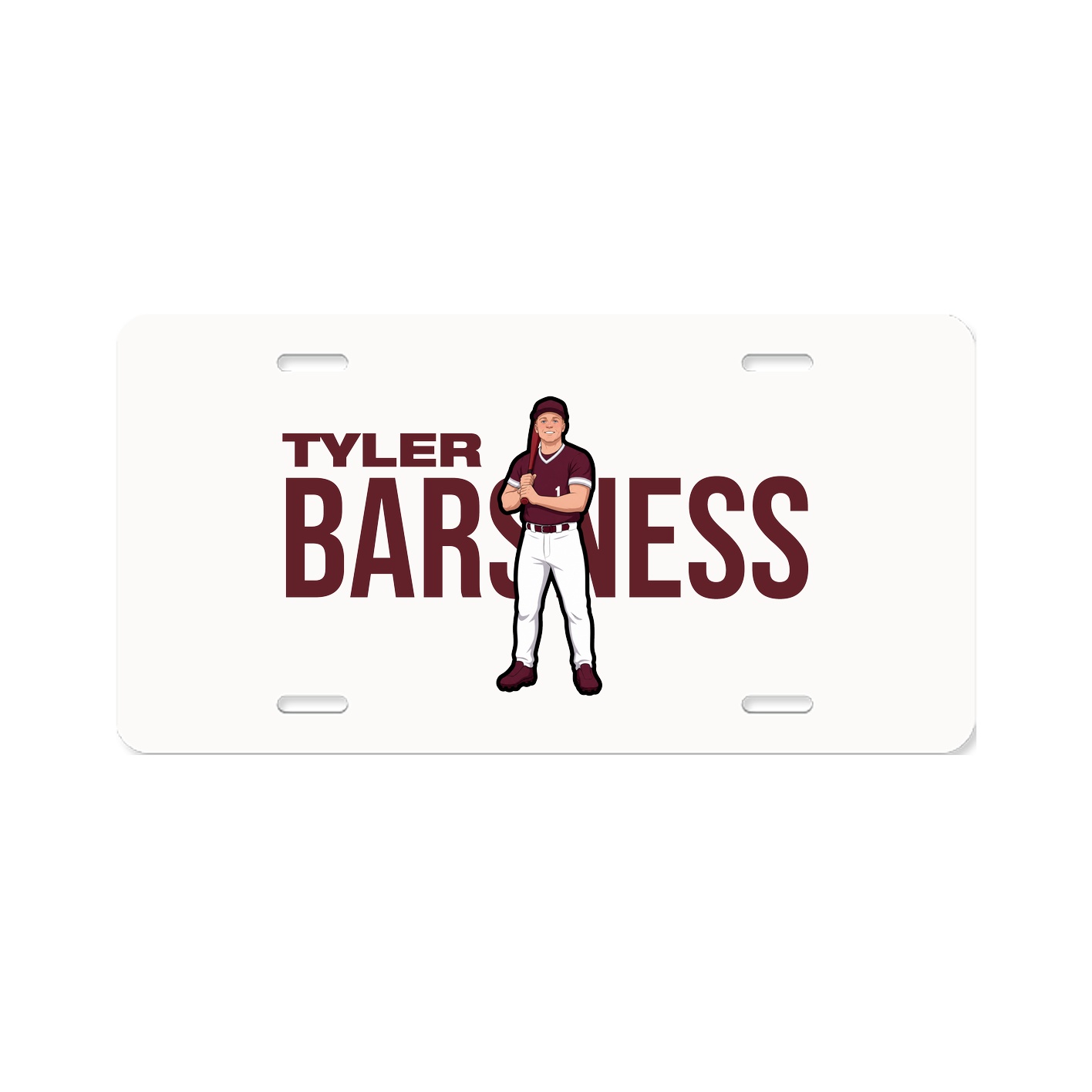 License Plate — Player Name in Classic