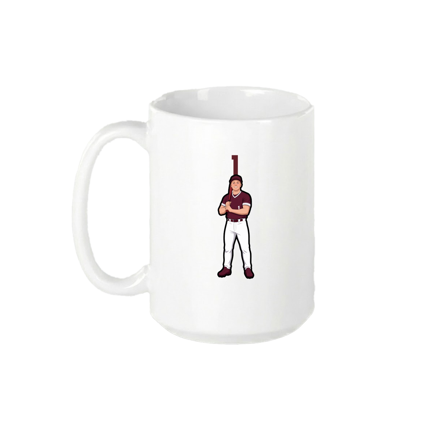 15oz Coffee Mug — Number Top in White