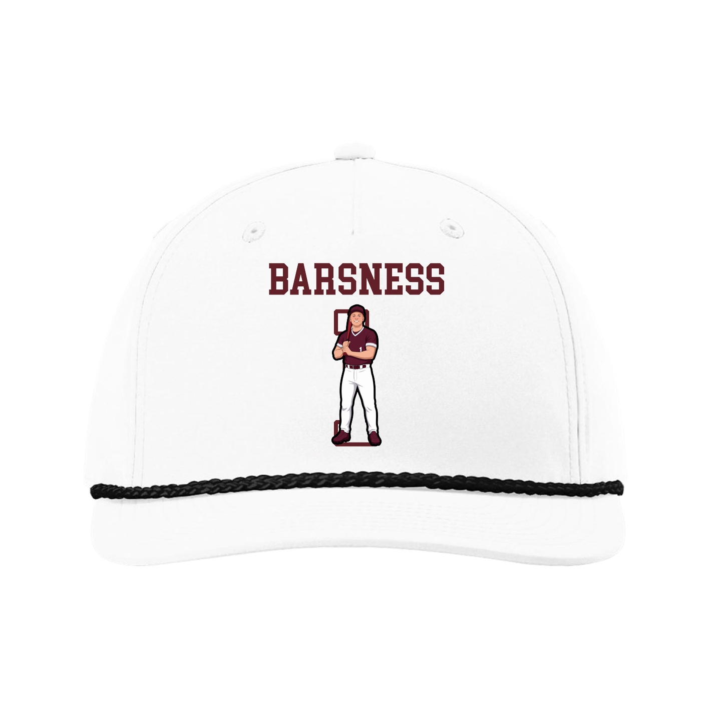 Five-Panel Classic Rope Cap — Shirsey in White