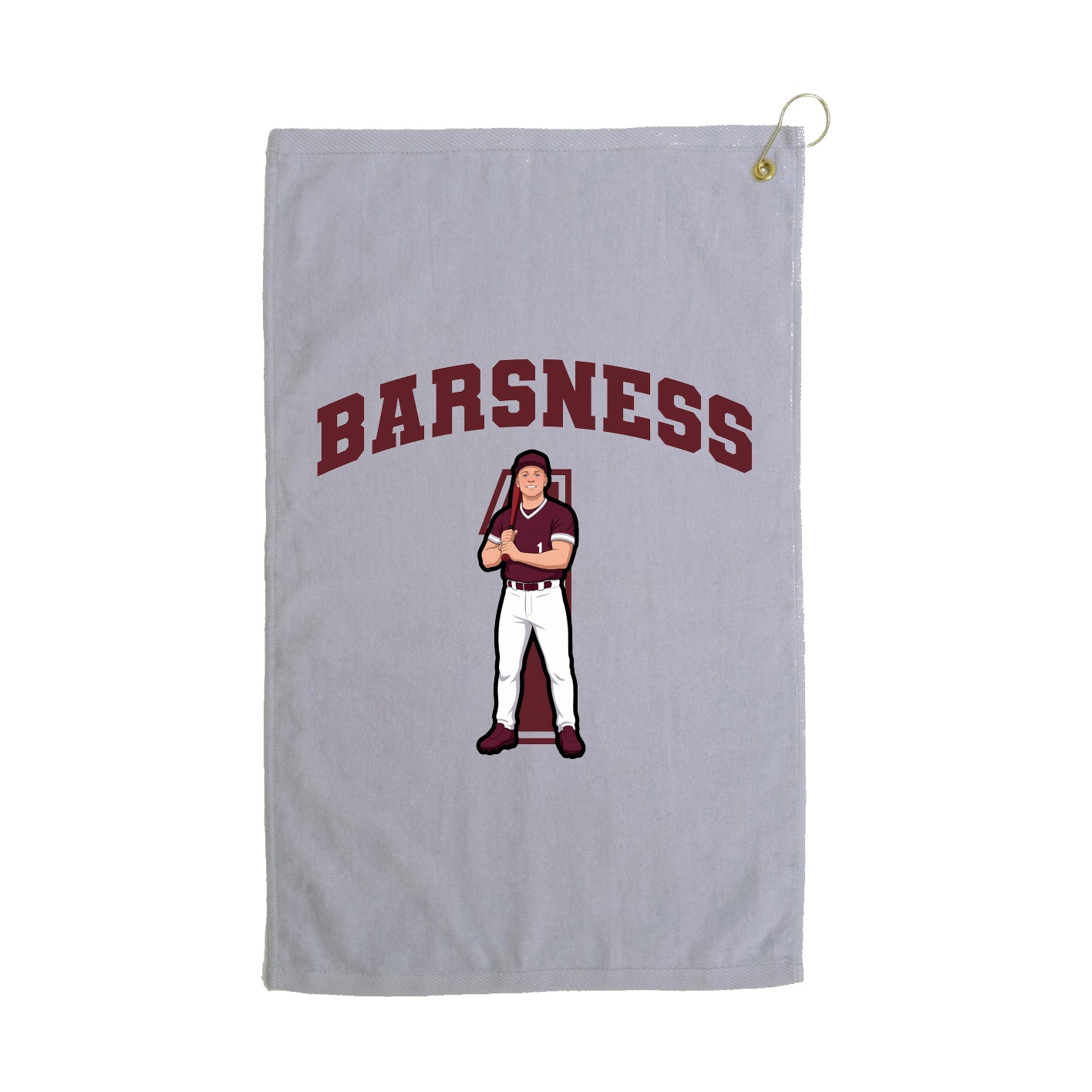 Golf Towel — Number in Grey