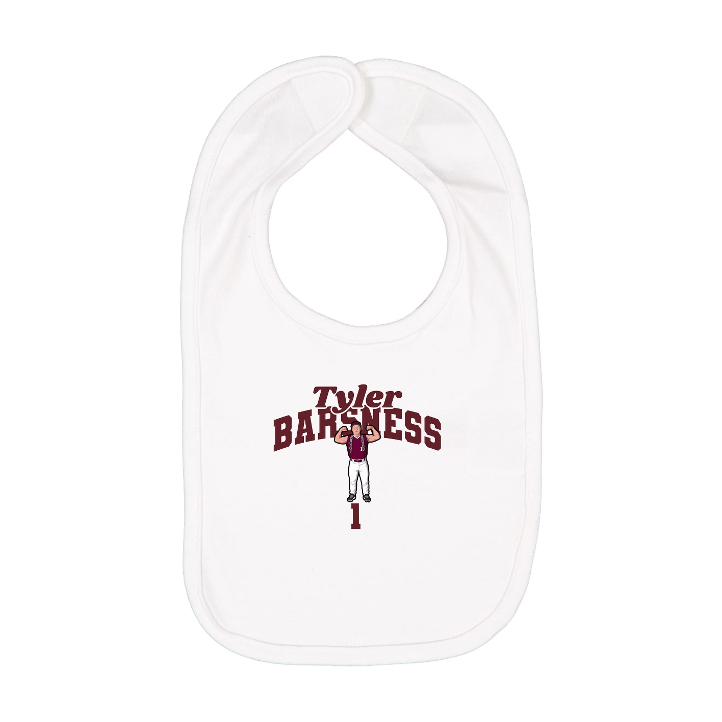 Infant Bib — Signature Arch in White
