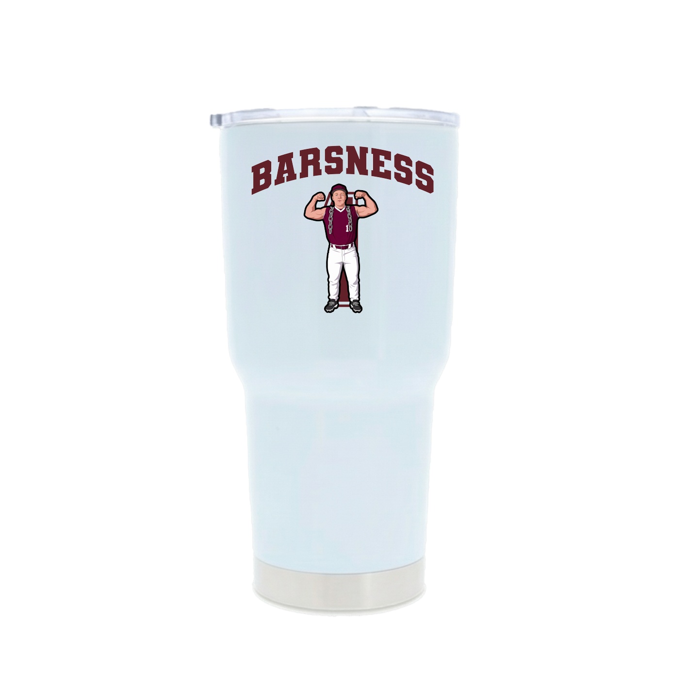 30oz Stainless Steel Tumbler — Number in White