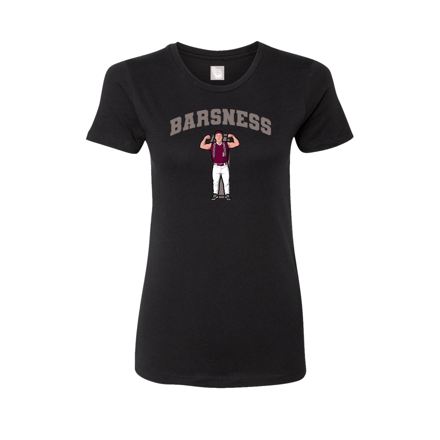 Fitted Women's Tee — Number in Black