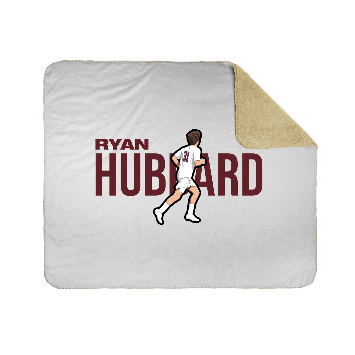 Throw Blanket — Player Name in White