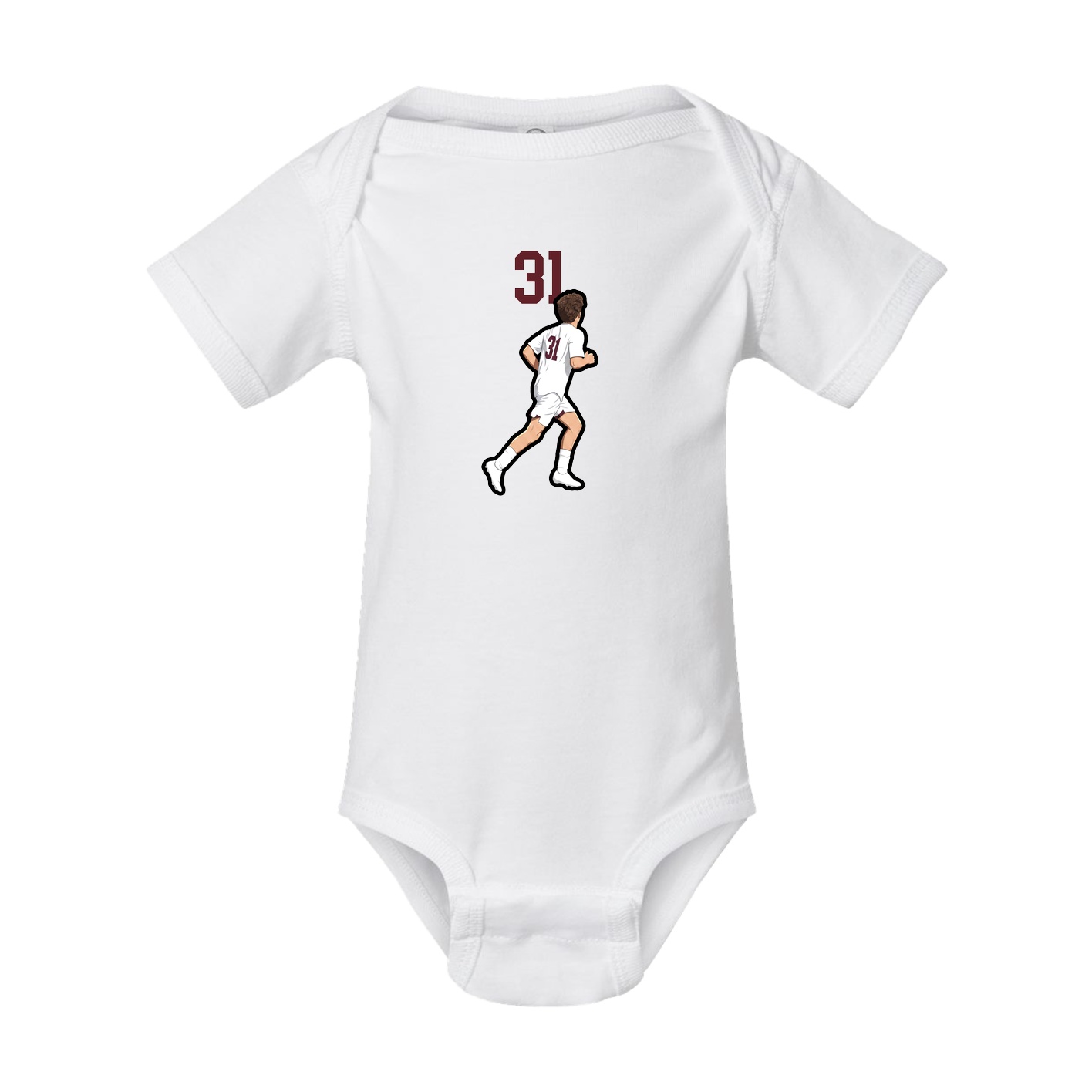 Baby Onesie — Number Top in White