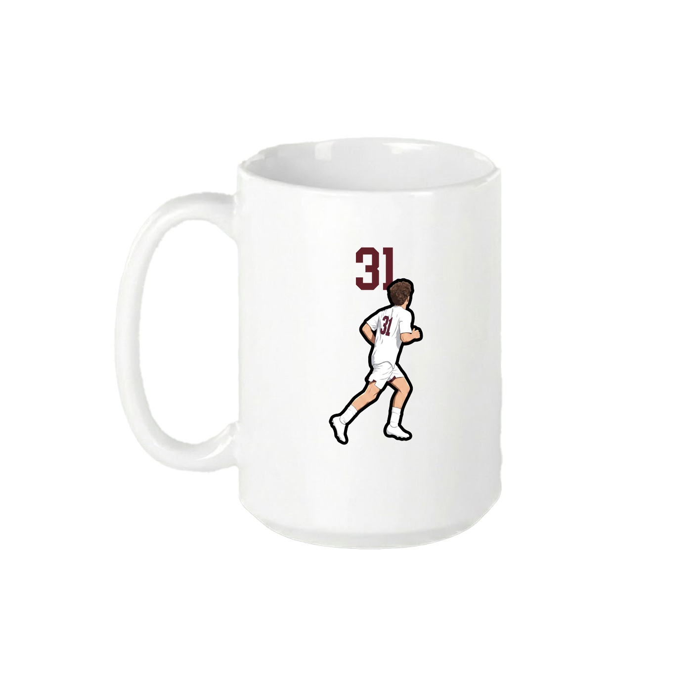 15oz Coffee Mug — Number Top in White