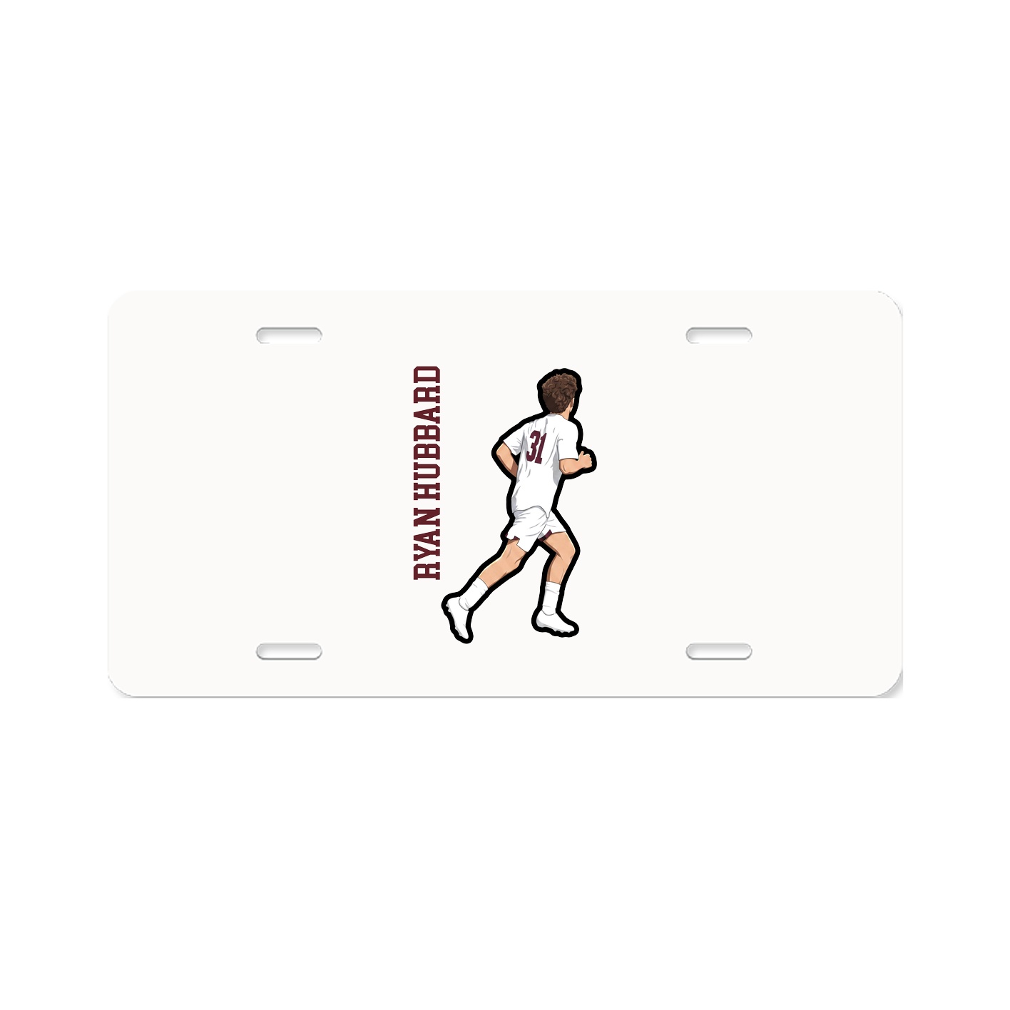 License Plate — Name Vertical in Classic