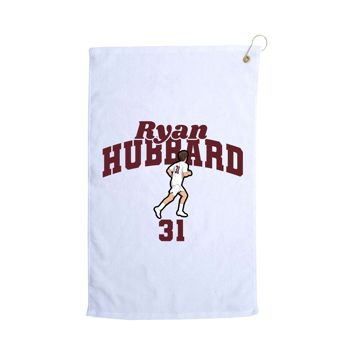 Golf Towel — Signature Arch in White