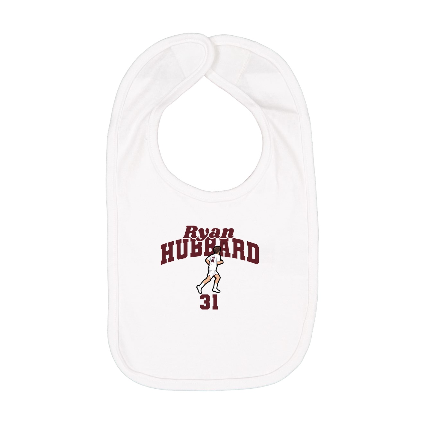 Infant Bib — Signature Arch in White