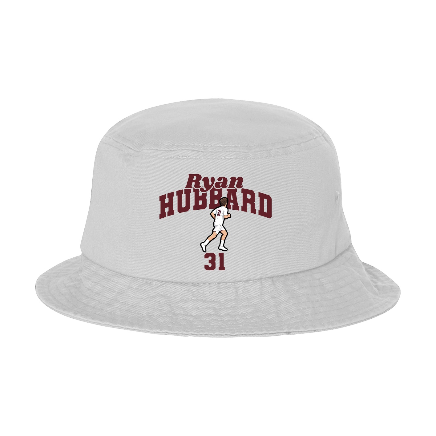 Bucket Cap — Signature Arch in White