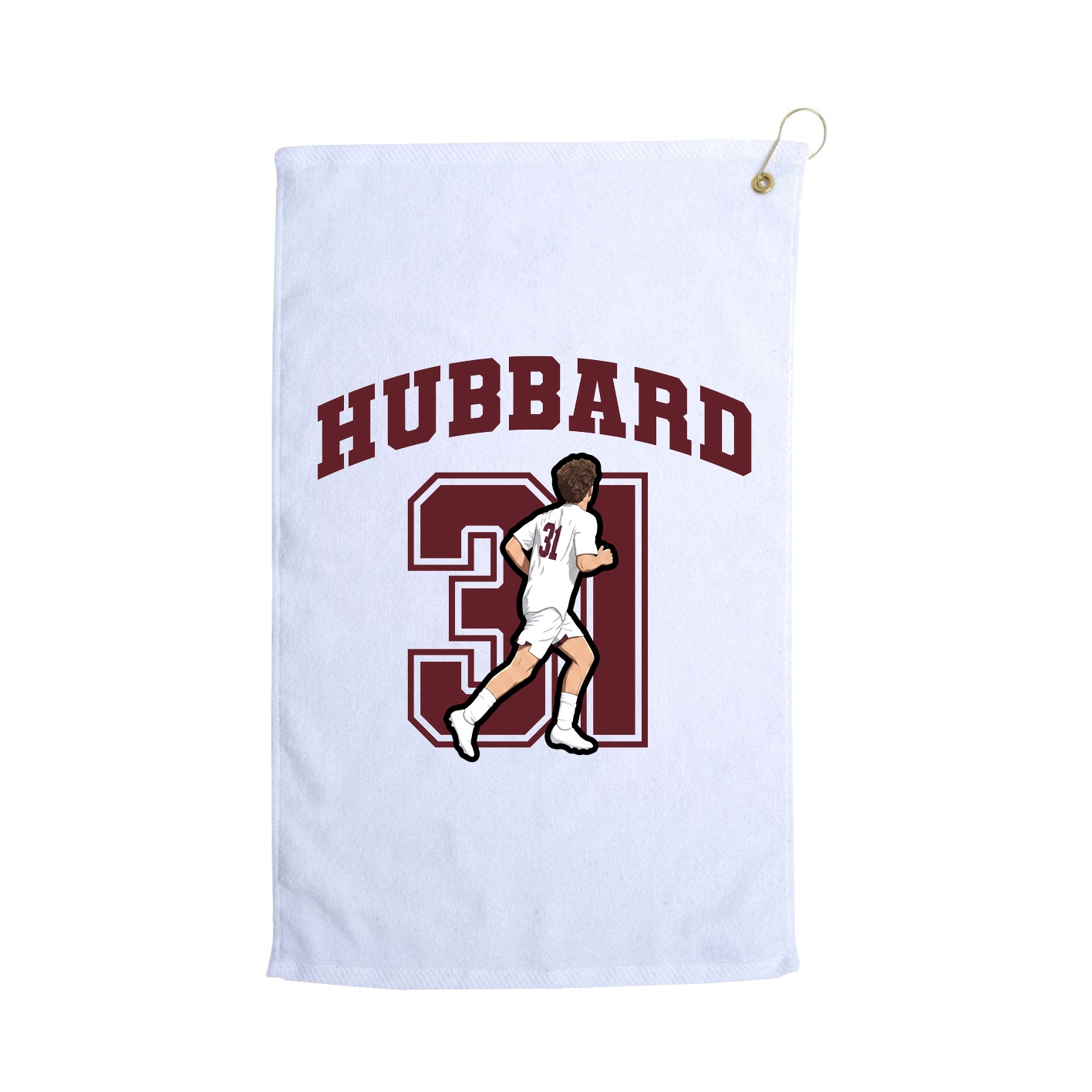 Golf Towel — Number in White